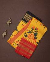 Yellow Kanjivaram Silk Saree